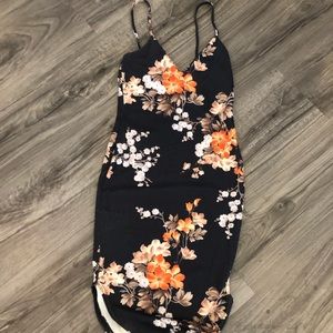 X-Small Dark Floral Mini Dress